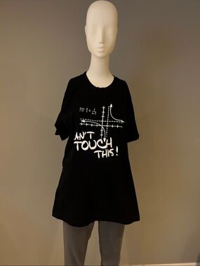 American Apparel Black Kids Graphic Tee with White Math Design